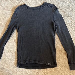 Calvin Klein charcoal Grey Henley pullover long sleeve